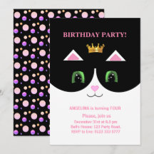 Carton d'invitation pour une chatte en smoking mig