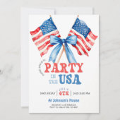 Invitation Carton d'invitation pour une fête aux États-Unis p (Devant)