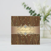 Invitation Carton d'invitation pour une fête d'anniversaire a (Debout devant)