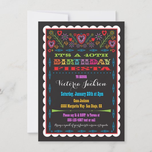 Invitation Carton d'invitation pour une fête d'anniversaire F (Devant)