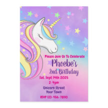 Carton d'invitation pour une fête d'anniversaire l