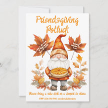Carton d'invitation pour une fête de Friendsgiving