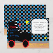 Invitation Carton d'invitation pour une fête de patin à roule (Devant / Derrière)