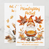 Invitation Carton d'invitation pour une fête de Thanksgiving  (Devant / Derrière)