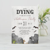 Invitation Carton d'invitation pour une fête d'Halloween avec (Debout devant)