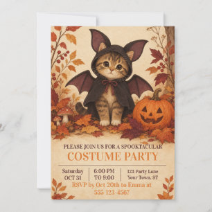 Invitation Carton d'invitation pour une fête d'Halloween avec
