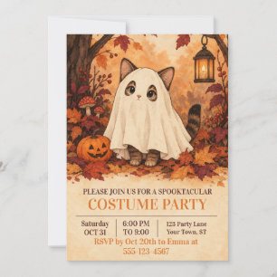 Invitation Carton d'invitation pour une fête d'Halloween tenu