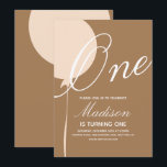 Invitation Carton d'invitation pour une première fête d'anniv<br><div class="desc">Cartons d'invitation pour une première fête d'anniversaire avec ballon qui fête son premier anniversaire</div>