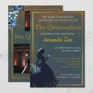 Invitation Carton d'invitation pour une Quinceañera