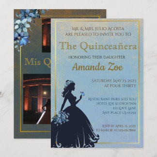 Invitation Carton d'invitation pour une Quinceañera