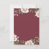 Invitation Carton d'invitation pour une réception de mariage  (Dos)