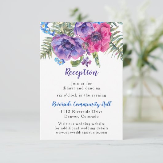 Invitation Carton d'invitation pour une réception de mariage  (Debout devant)