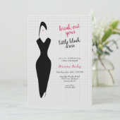 Invitation Carton d'invitation pour une soirée en petite robe (Debout devant)