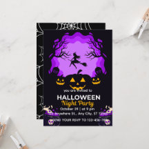 Carton d'invitation pour une soirée Halloween de s