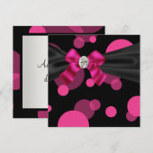 Invitation Carton d'invitation pour une soirée noire à thème (Devant / Derrière)