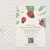 Invitation Carton d'invitation QR Code pour l'anniversaire de (Devant / Derrière)