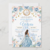 Invitation Carton d'invitation Quinceañera Cendrillon Robe de (Devant)