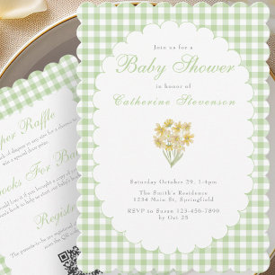 Invitation Carton d'invitation recto-verso pour Baby Shower F