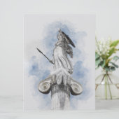 Invitation Carton d'invitation représentant une statue classi (Debout devant)