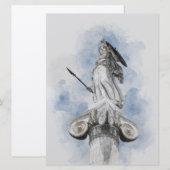 Invitation Carton d'invitation représentant une statue classi (Devant / Derrière)