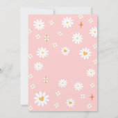 Invitation Carton d'invitation rétro Groovy Daisy pour un ann (Dos)