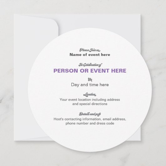 Invitation Carton d'invitation rond Tournesol Mosaïque en Ult (Dos)