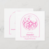 Invitation Carton d'invitation rose clair de boum disco pour (Devant / Derrière)