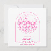 Invitation Carton d'invitation rose clair de boum disco pour (Devant)
