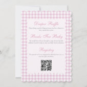 Invitation Carton d'invitation rose double face pour une baby (Dos)