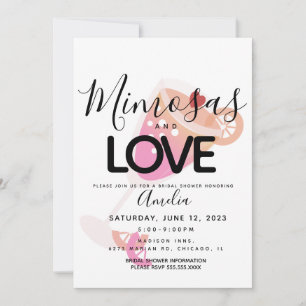 Invitation Carton d'invitation rose noir de Mimosa pour maria