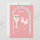 Invitation Carton d'invitation rose pour une fête prénuptiale (Devant)