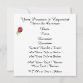 Invitation Carton d'invitation ruban rouge et rose pour occas (Dos)