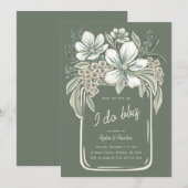 Invitation Carton d'invitation Rustique pour une fête de coup (Devant / Derrière)