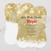 Invitation Carton d'invitation scintillant pour la fête de fi (Devant / Derrière)