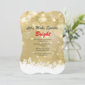 Invitation Carton d'invitation scintillant pour la fête de fi (Debout devant)