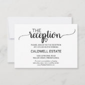 Invitation Carton d'invitation simple calligraphié noir pour  (Devant)