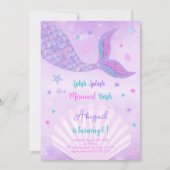 Invitation Carton d'invitation Sirène Aquarelle (Devant)