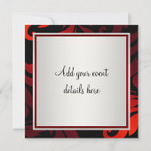 Invitation Carton d'invitation soirée noir rouge cravate en d (Dos)