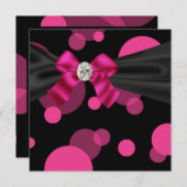 Invitation Carton d'invitation soirée tenue de soirée à bulle (Devant / Derrière)