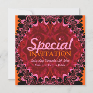 Invitation Carton d'invitation spécial art tribal batik