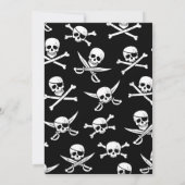 Invitation Carton d'invitation Squelette Pirate de la Fête (Dos)