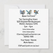 Invitation Carton d'invitation sur le thème des Oiseaux Préci (Dos)