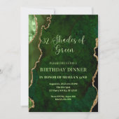 Invitation Carton d'invitation Teintes de vert modifiables Ve (Devant)