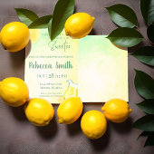 Invitation Carton d'invitation thématique Limonade jaune et v