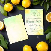 Invitation Carton d'invitation thématique Limonade jaune et v