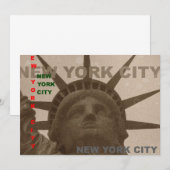 Invitation Carton d'invitation tons sépia de la statue de la (Devant / Derrière)