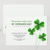 Invitation Carton d'invitation Trèfles à trois feuilles (Devant / Derrière)