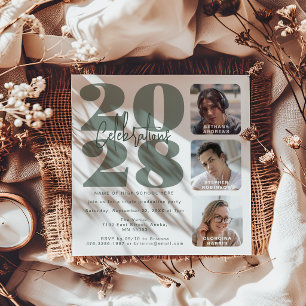 Invitation Carton d'invitation triple de remise de diplômes a