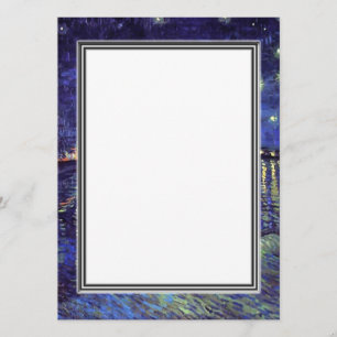 Invitation carton d'invitation, van Gogh nuit étoilée