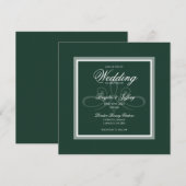 Invitation Carton d'invitation vert émeraude (Devant / Derrière)